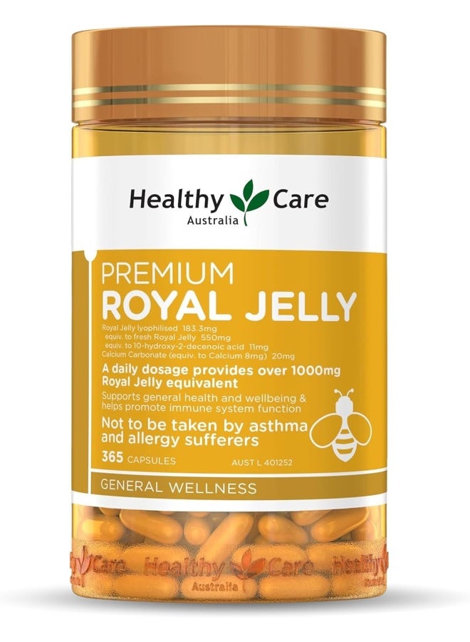 Healthy Care Royal Jelly 1000 365 Capsules Supplements Made in Australia - Image 1
